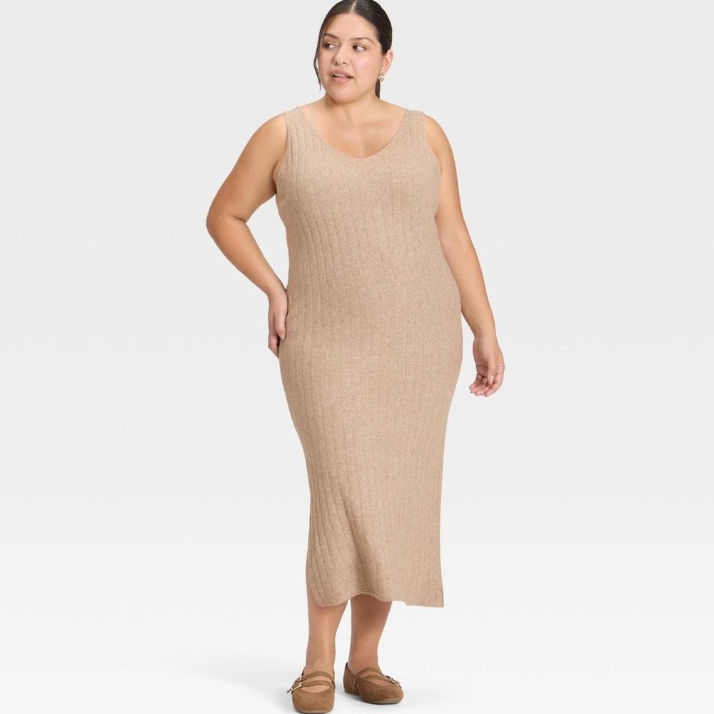 Universal Thread Ribbed Maxi Sweater Dress Tank Top Dress